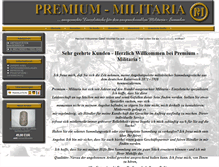 Tablet Screenshot of premium-militaria.de